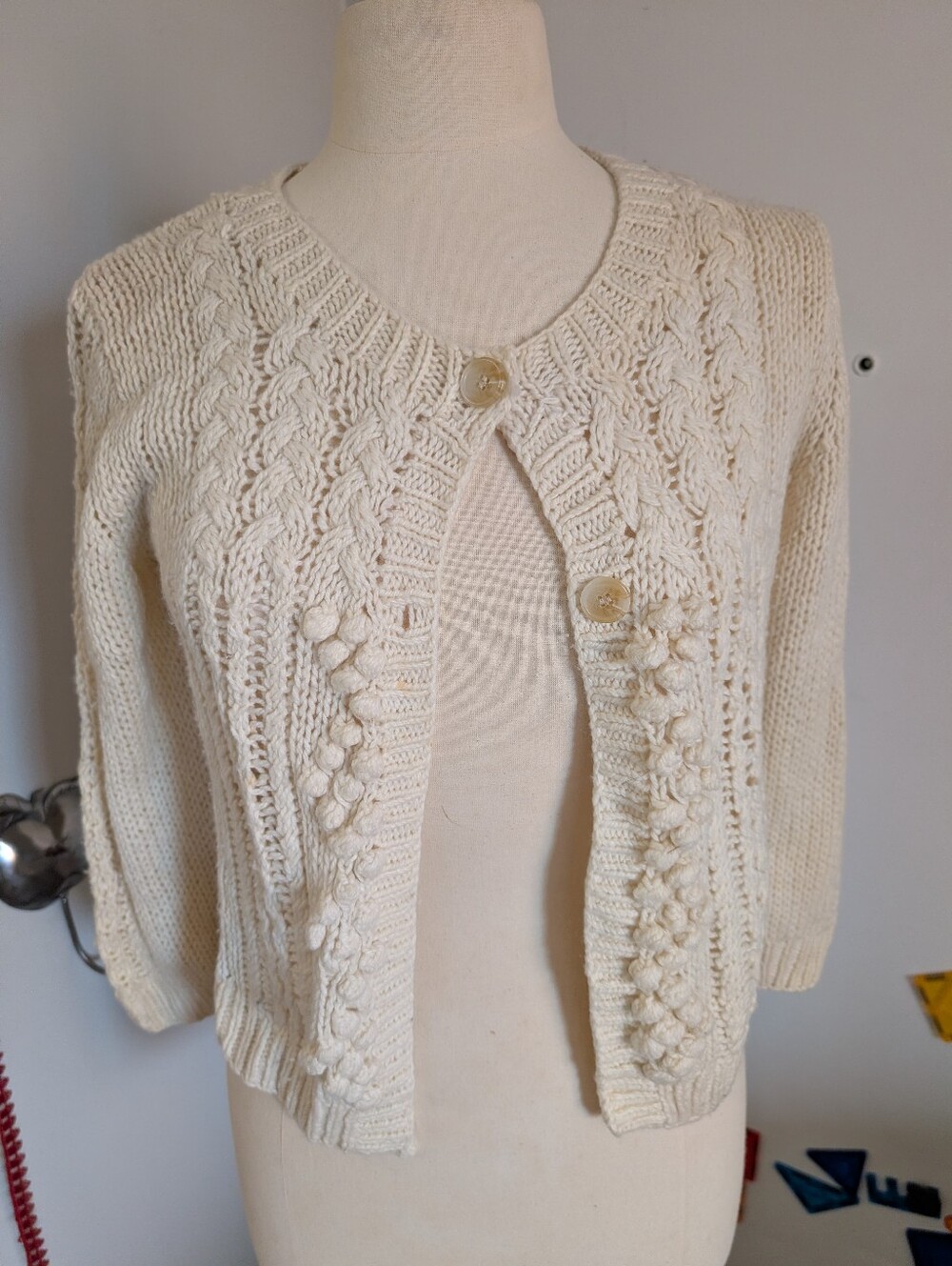 American Eagle Cream Cardigan